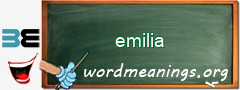 WordMeaning blackboard for emilia